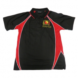 QKD BLACK-RED POLO SHIRT